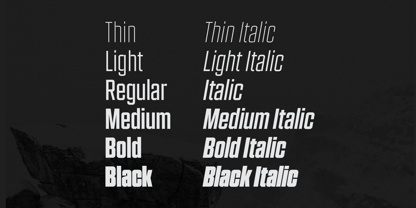 Beispiel einer Grand Bold-Schriftart